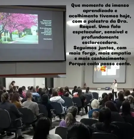Depoimento sobre a palestra da Dra. Raquel